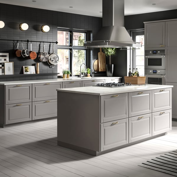 A white marble effect/laminate EKBACKEN worktop