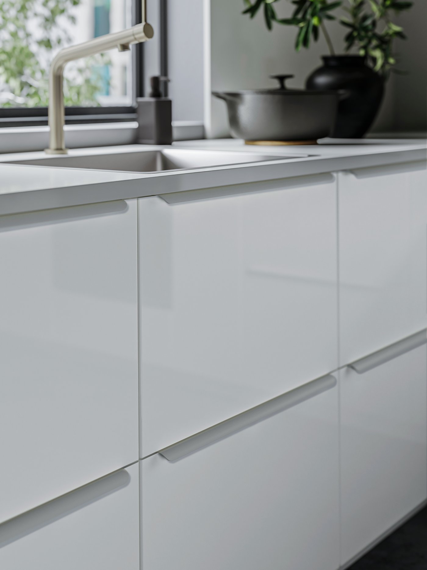 High-Gloss White Kitchen - METOD Kitchen System - IKEA