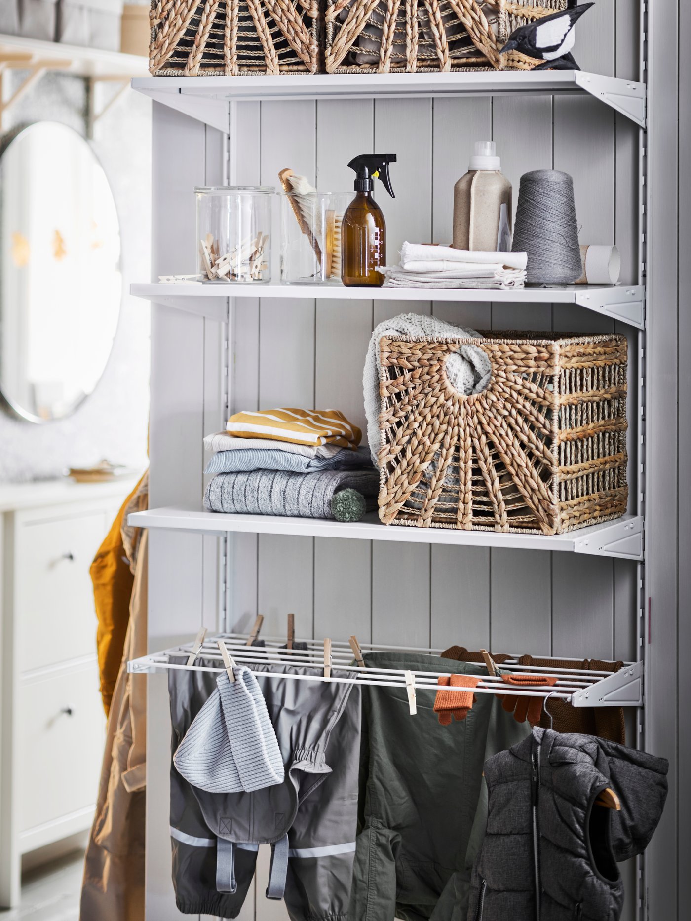 A glass IKEA 365+ jar with lid