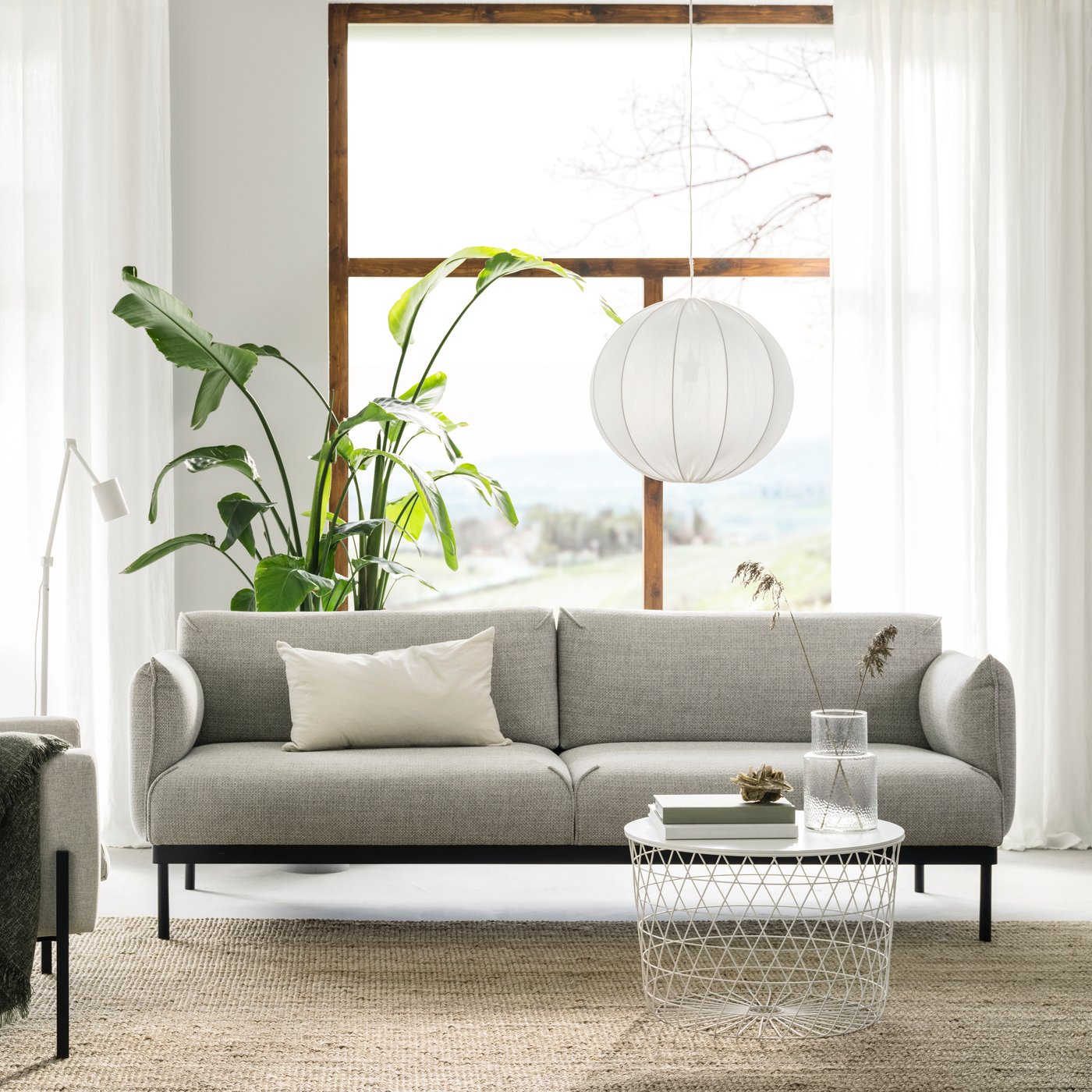 A Lejde light grey ÄPPLARYD 3-seat sofa