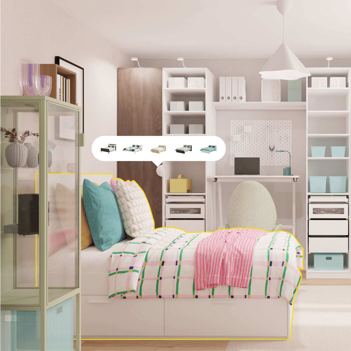 A 3D online planner with bedroom focus plan 