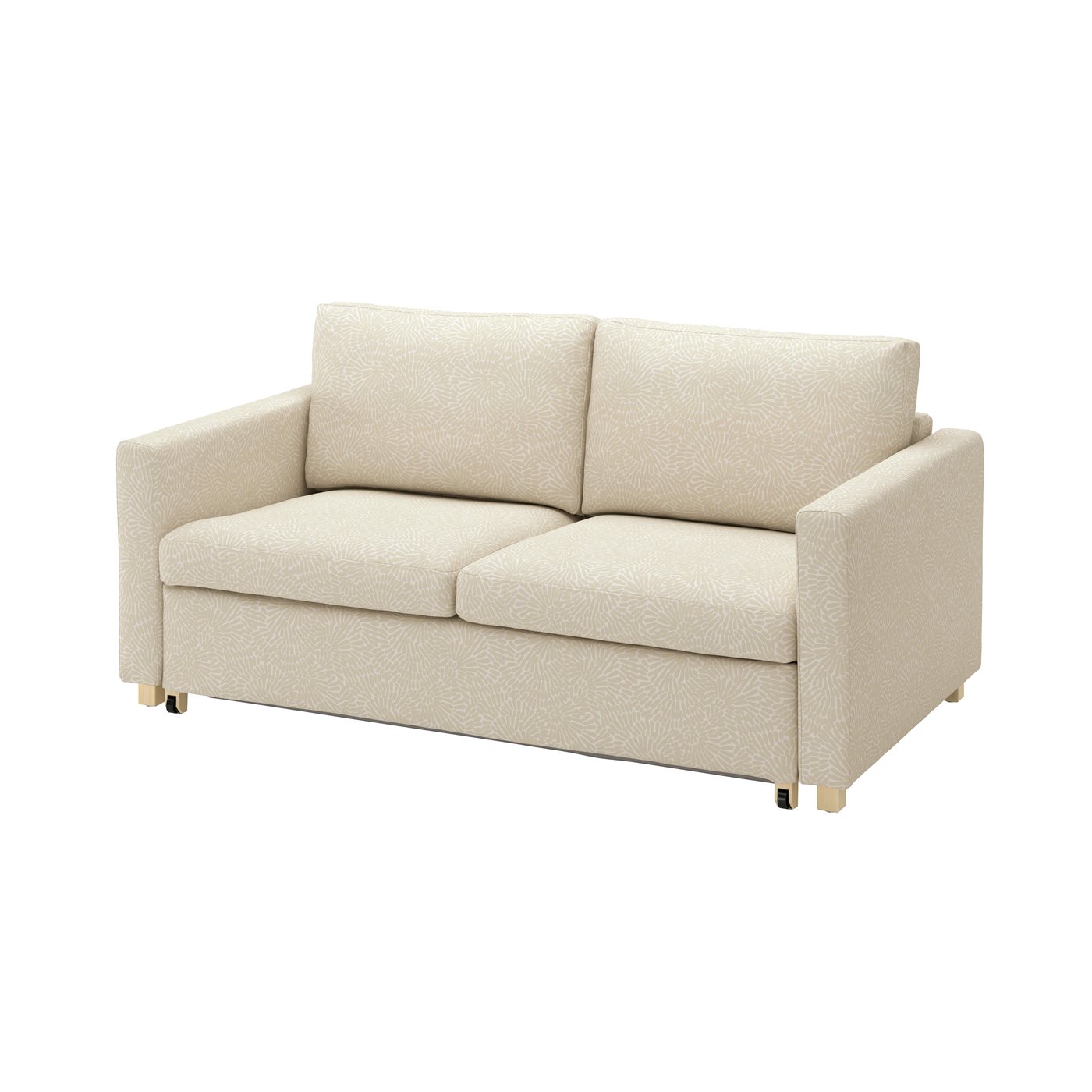 IKEA SALTSJÖBADEN klädsel till 2-sits bäddsoffa, vittangi ljusbeige/vit
