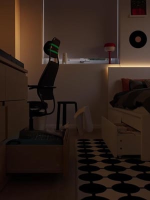 Time lapse video of a bedroom mysteriously decluttering