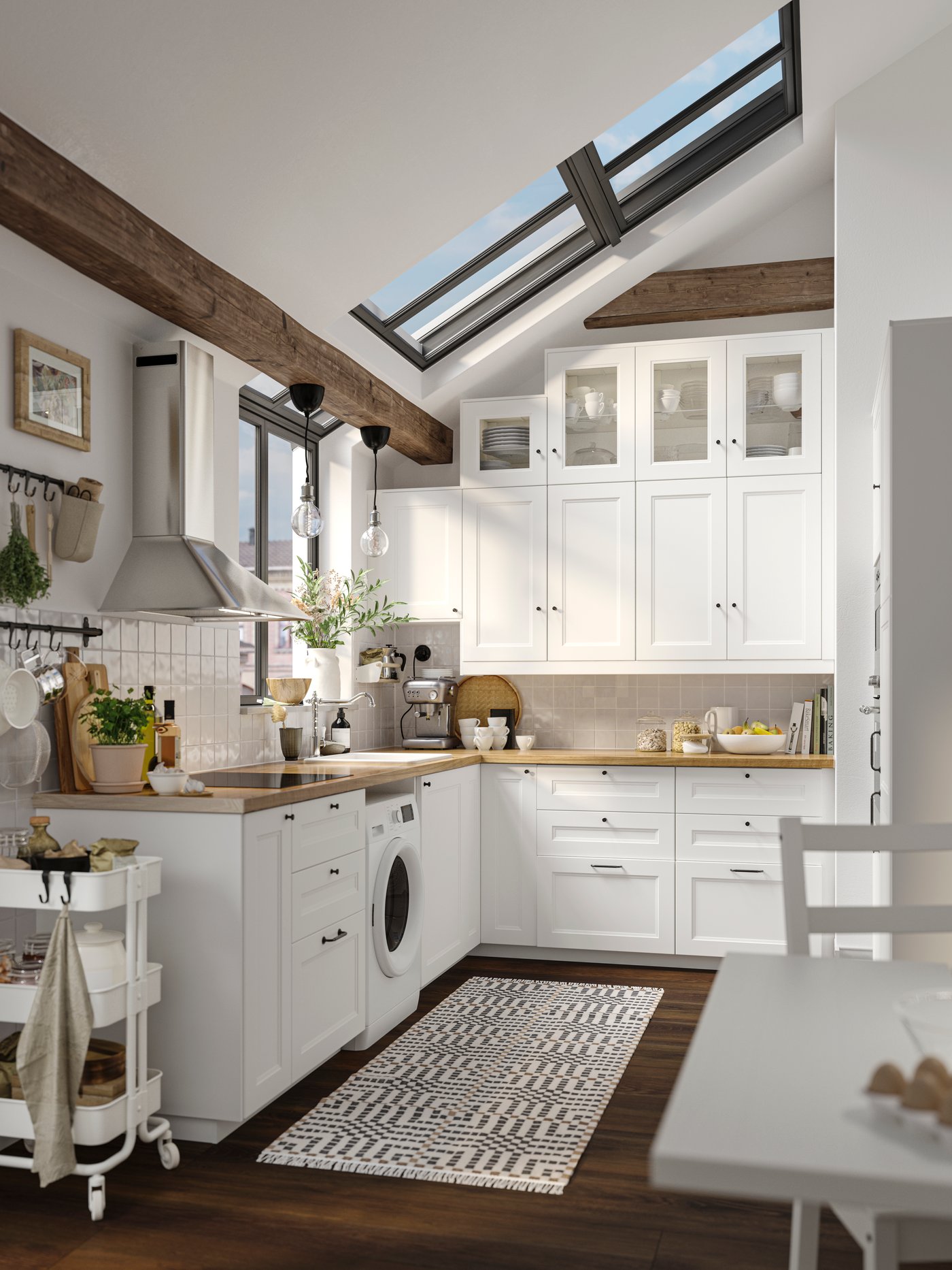 An oak/veneer MÖLLEKULLA worktop