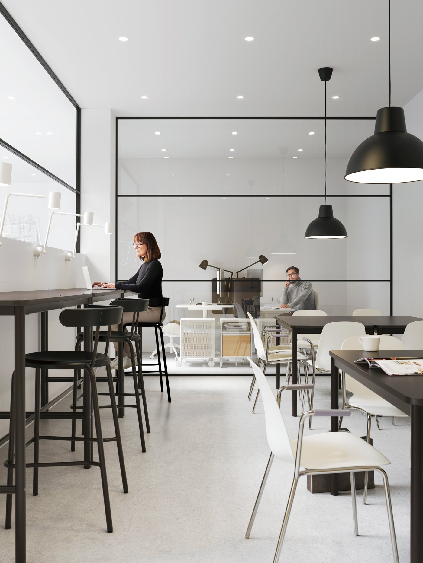 An anthracite TOMMARYD table in the home office