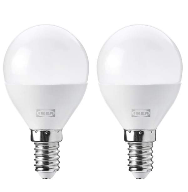 A dimmable/globe opal white SOLHETTA LED bulb E14 806 lumen