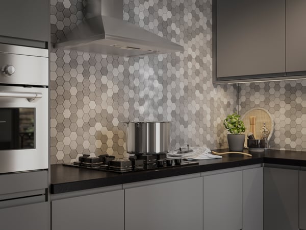 VASASTAN Płyta gazowa, IKEA 500 szkło/czarny, 59 cm