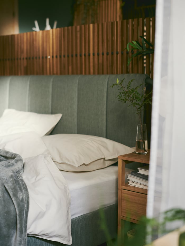 Ideas for creating a calm, green sanctuary bedroom - IKEA