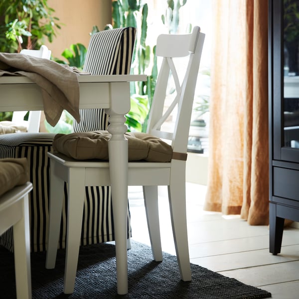 A white INGOLF chair