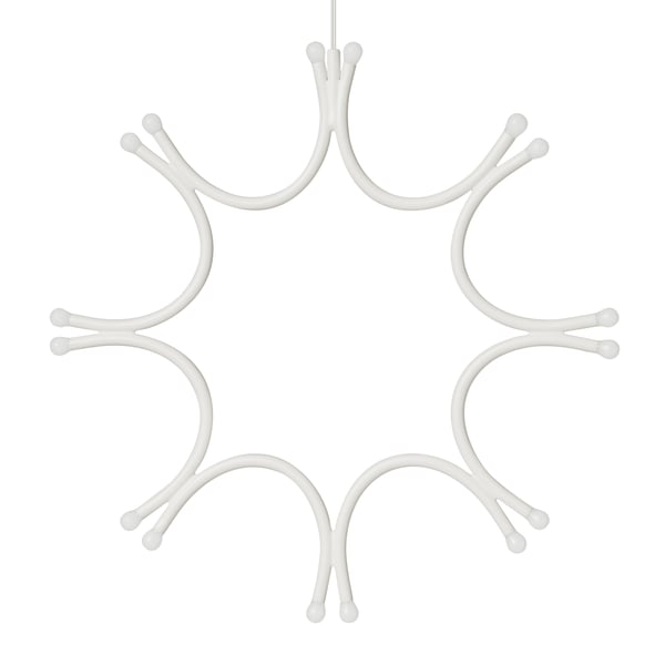 A battery-operated white FRÖJDA pendant lamp