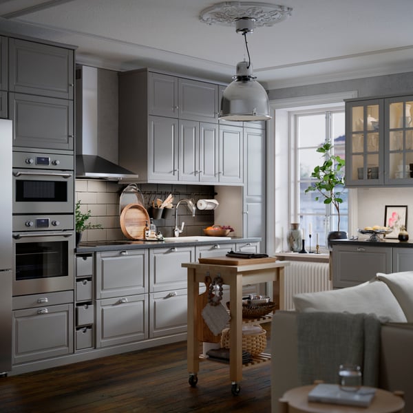 A stainless steel SMAKSAK microwave combi with forced air