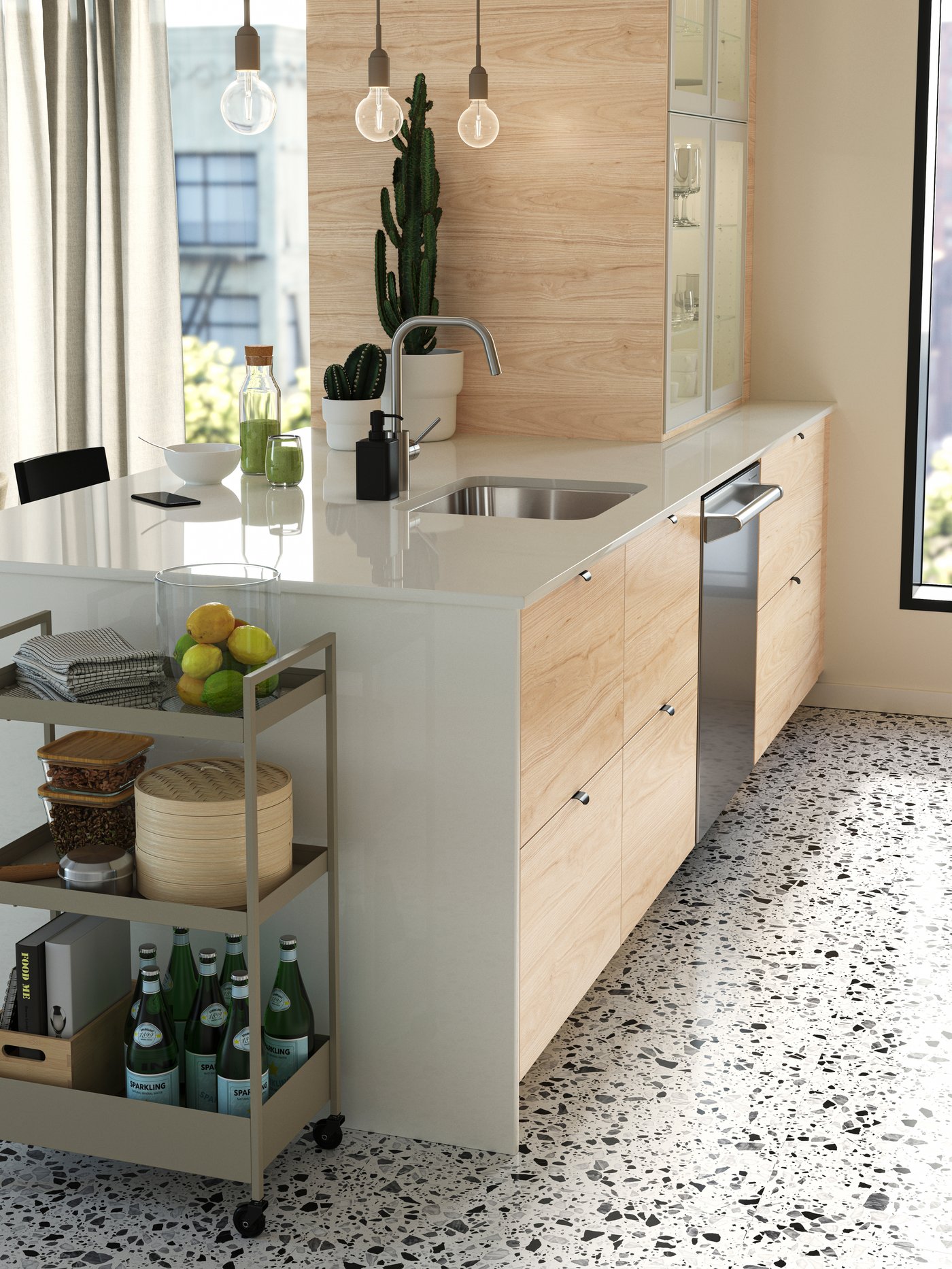 A stainless steel VINTROSA built-in dishwasher