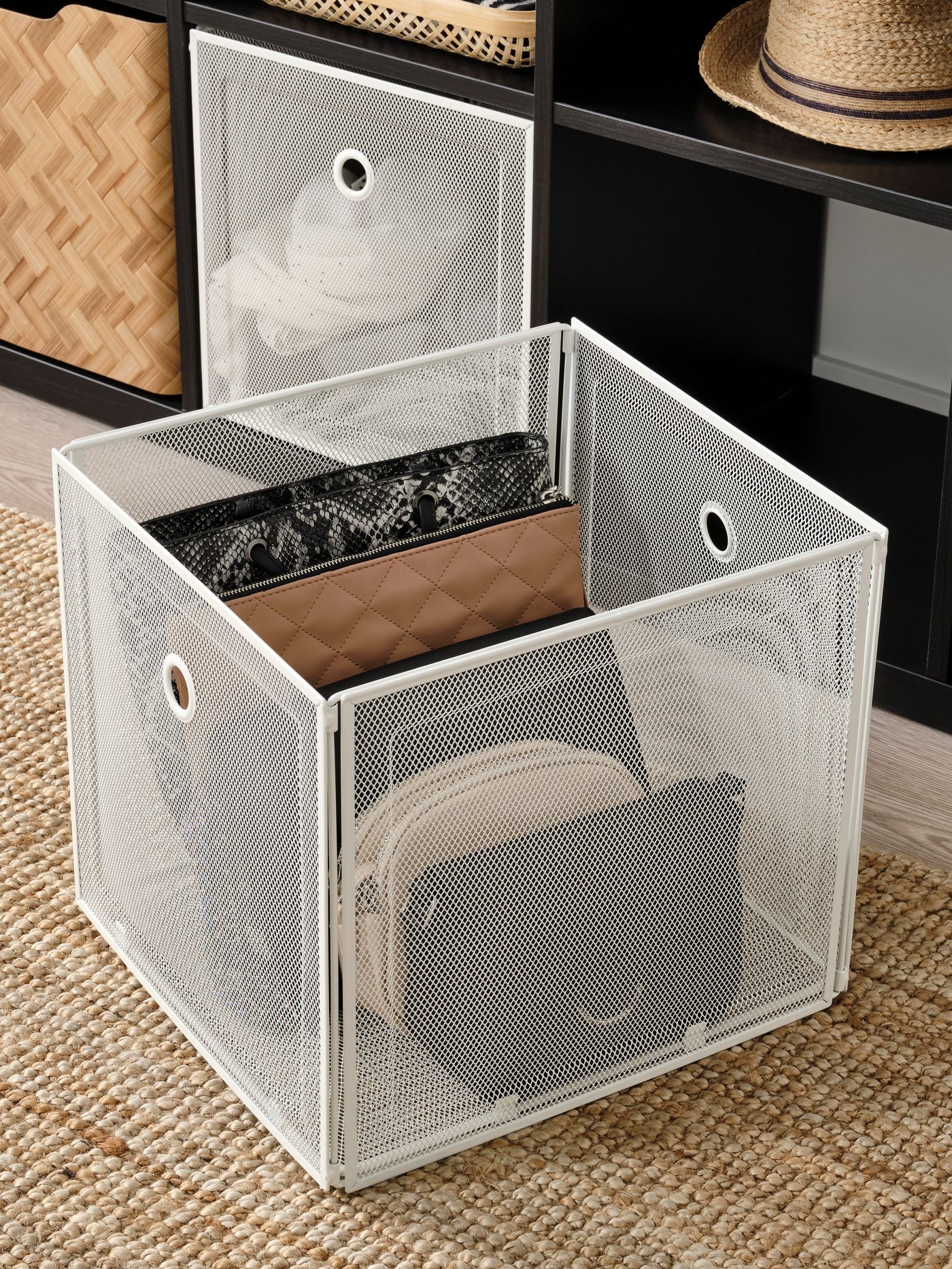 A white DRÖNJÖNS storage box