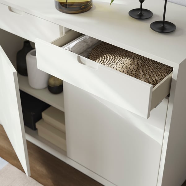 An off-white TONSTAD sideboard
