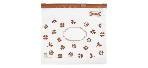 A brown KÖSSEBÄR resealable bag