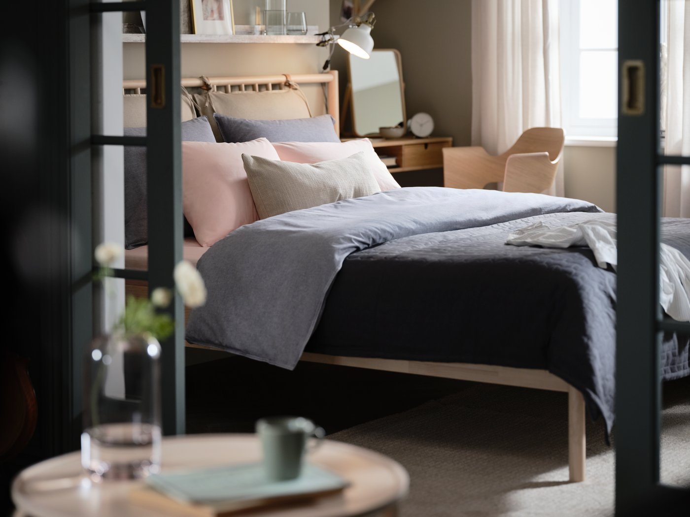 A light pink DVALA pillowcase