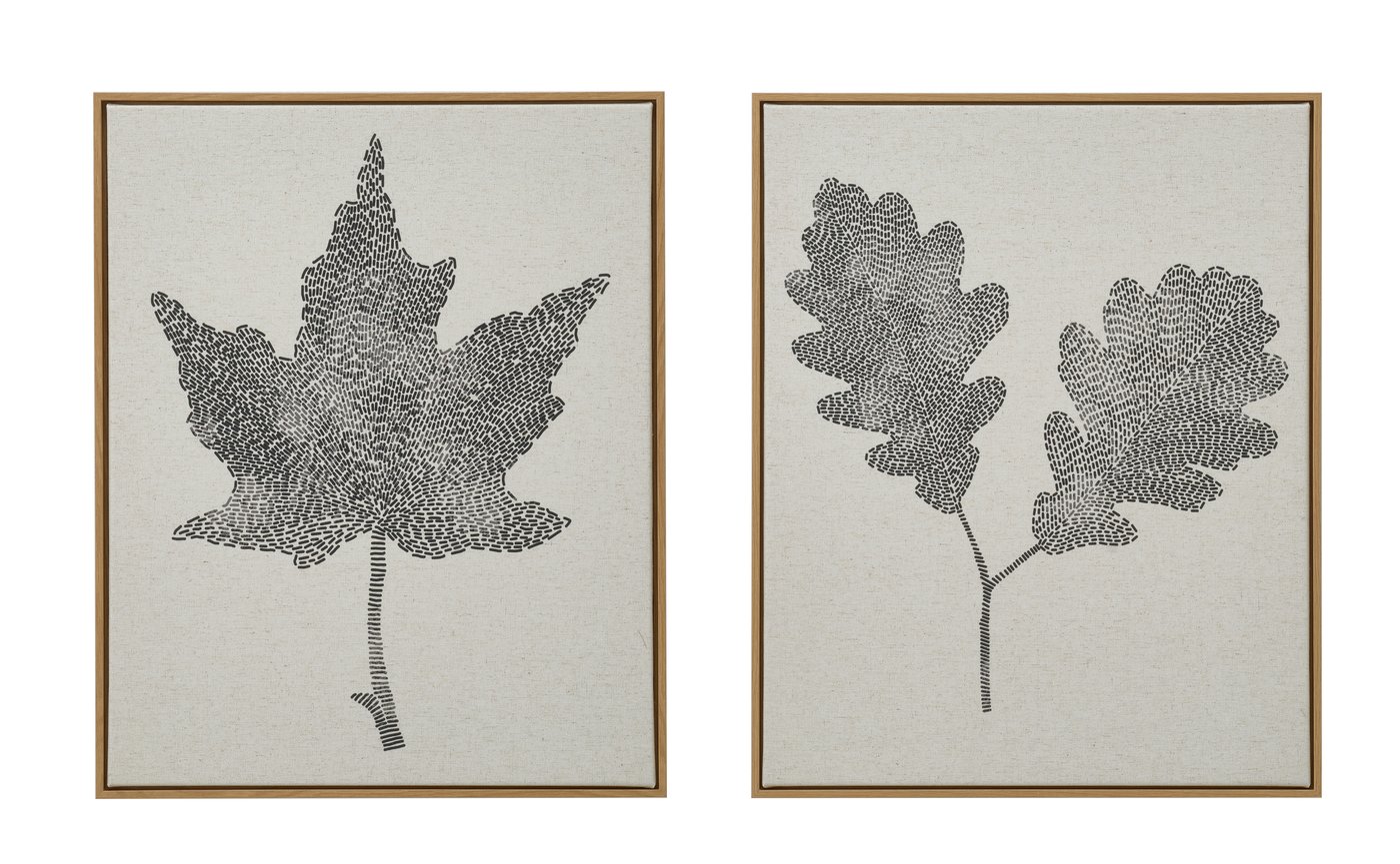 IKEA BLODFLÄDER tavla, svarta löv, 40x50 cm