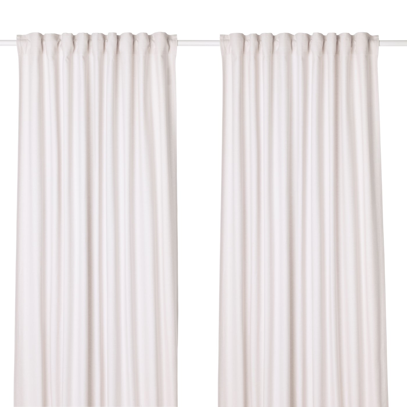 IKEA - TIBAST verhot, 2 kpl, beige/laskosnauha, 145x250 cm