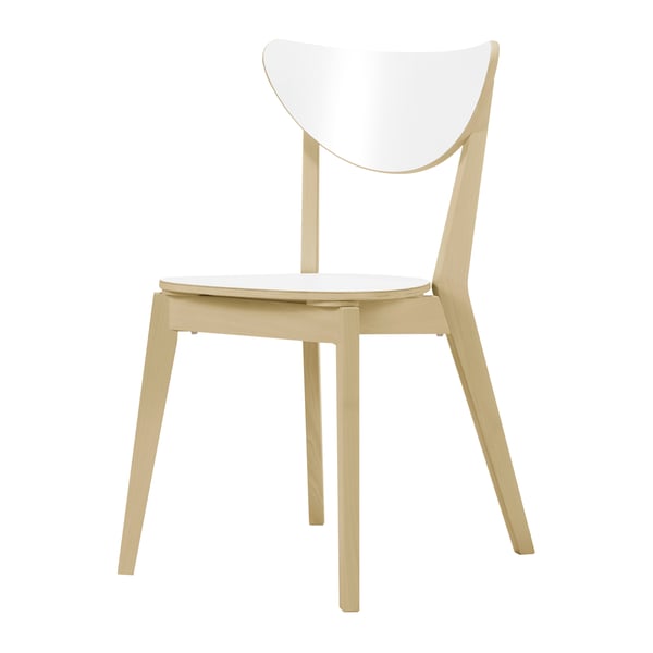 A white/birch NORDMYRA chair