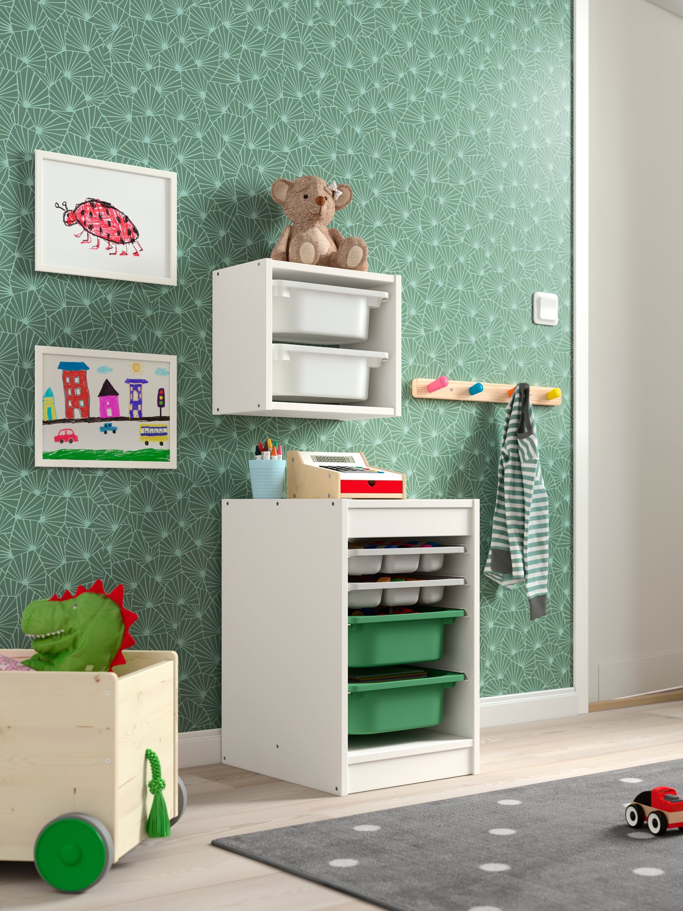 recámara de niños en organización