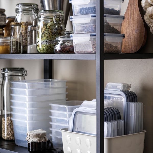 jars, tins, and food containers