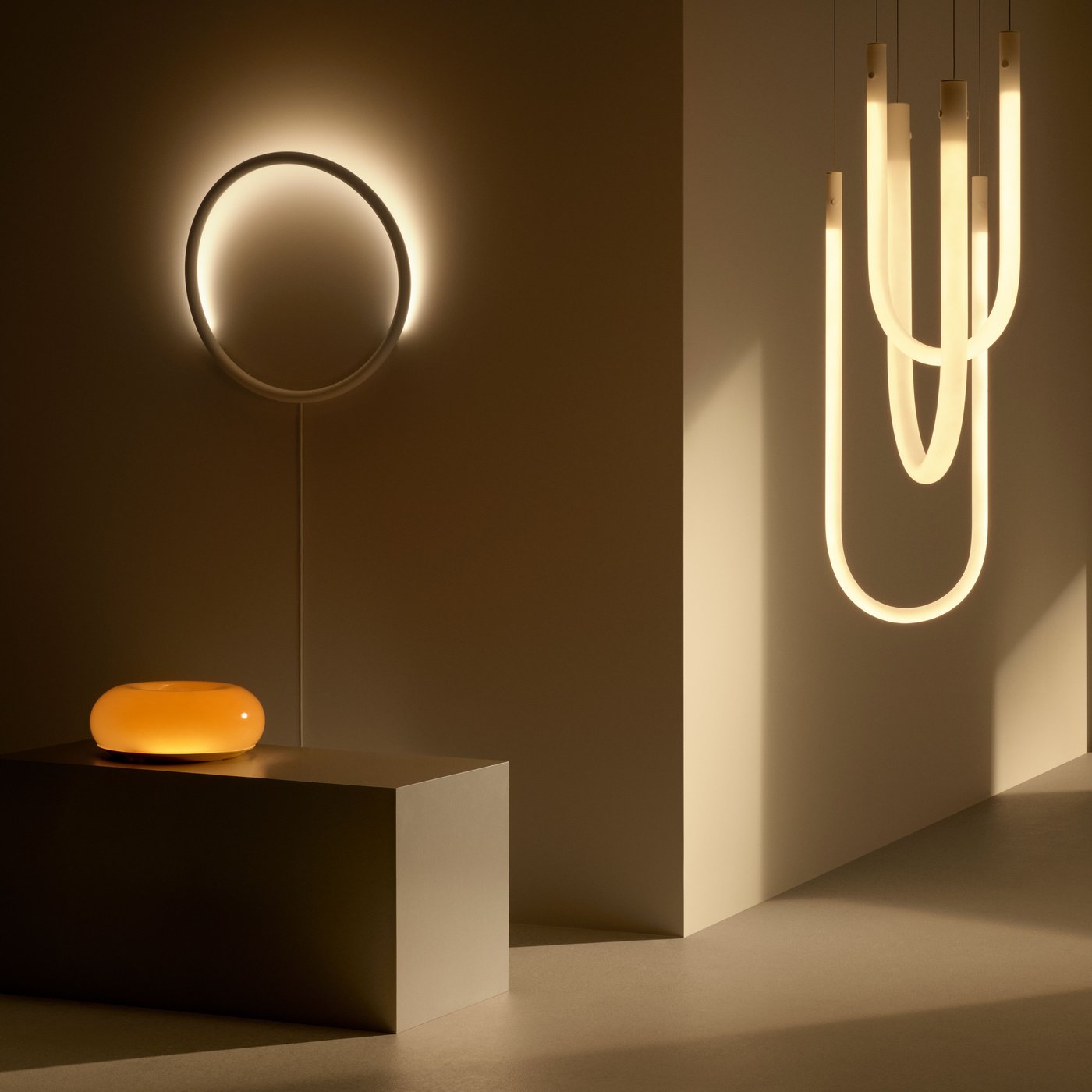 A dark red/green VARMBLIXT coffee table