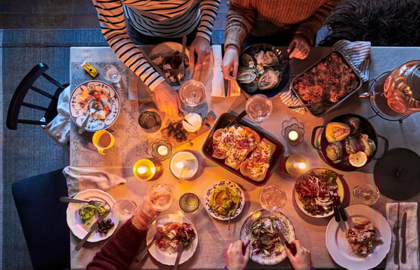 people eating at table
