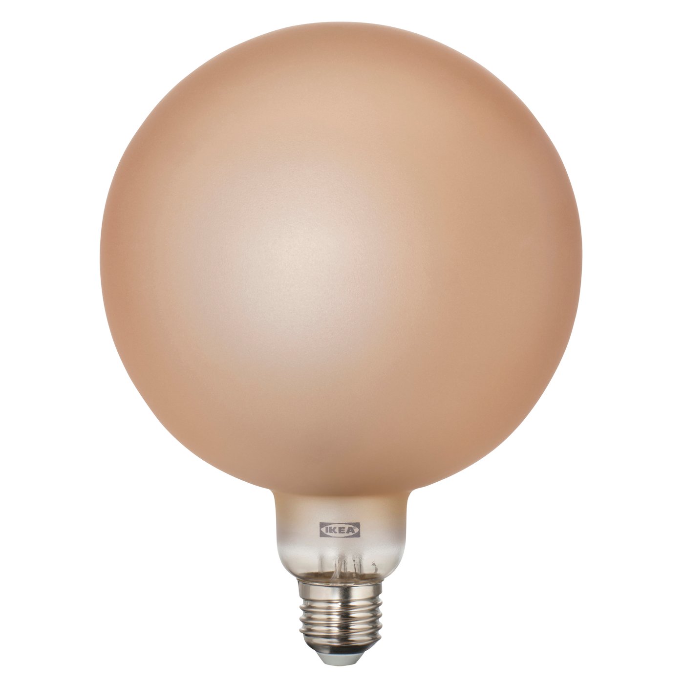 IKEA MOLNART LED ljuskälla E27 180 lumen, globformad matt/brun, 150 mm
