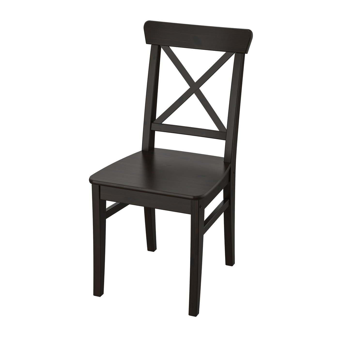 IKEA INGOLF stol, brunsvart