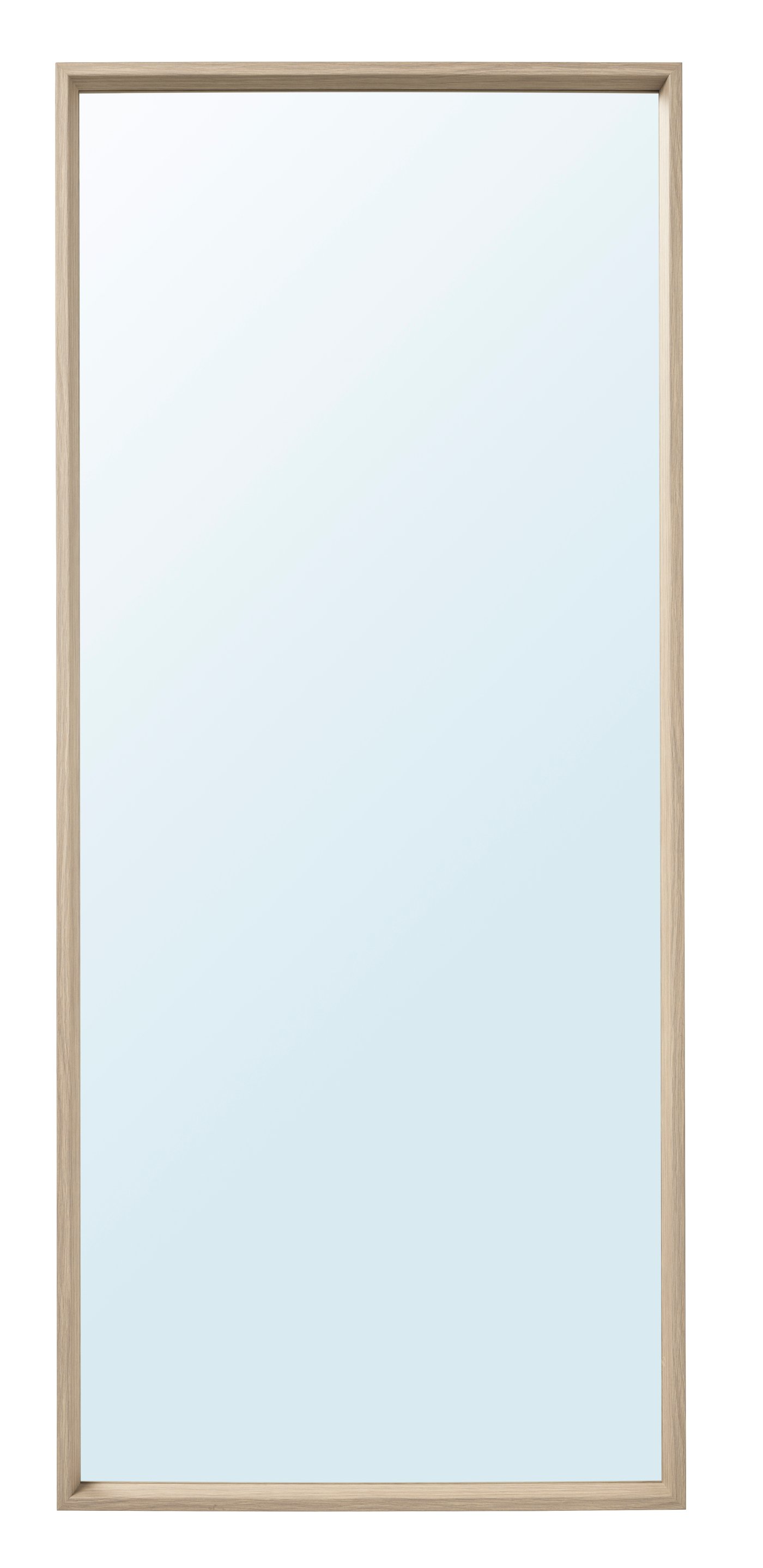 IKEA NISSEDAL spegel, vitlaserad ekeffekt, 65x150 cm