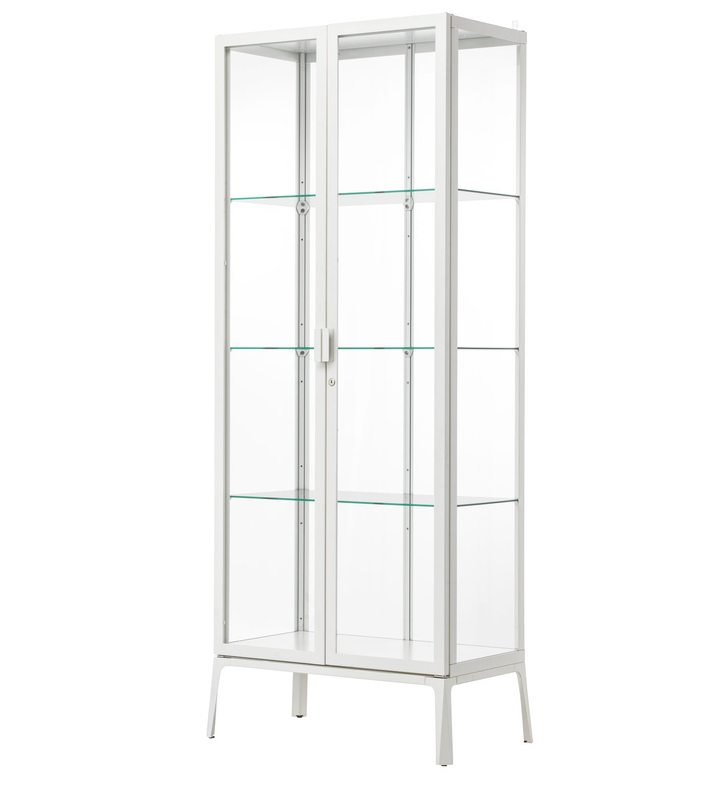 IKEA MILSBO vitrinskåp, vit, 73x175 cm