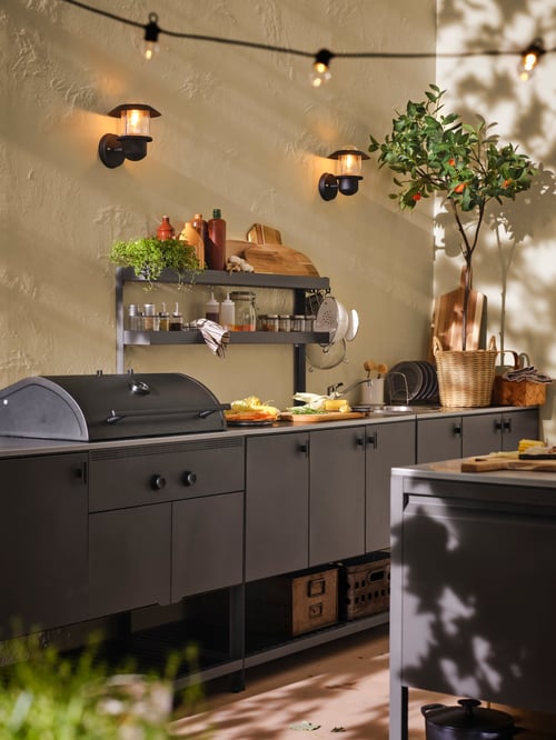 Outdoor kitchen modules for all types of barbeques - IKEA UK