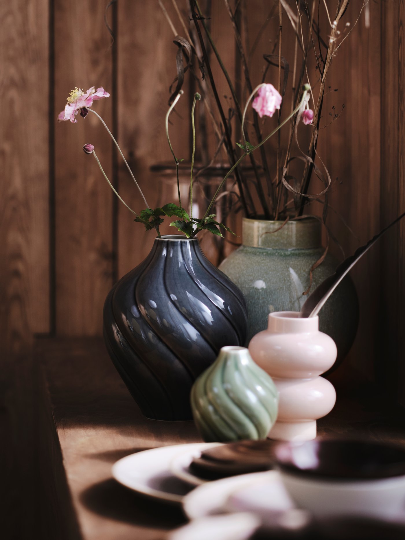 A light green GLANSGRAN vase