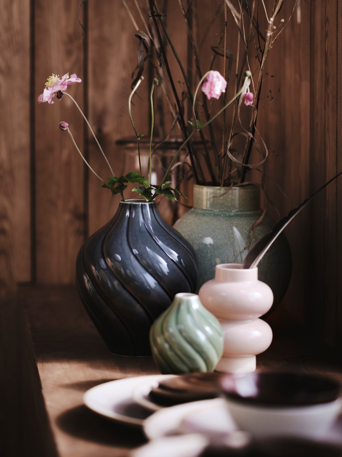 Un vase GLANSGRAN vert clair