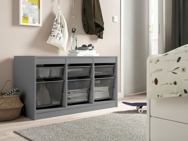 A grey TROFAST frame