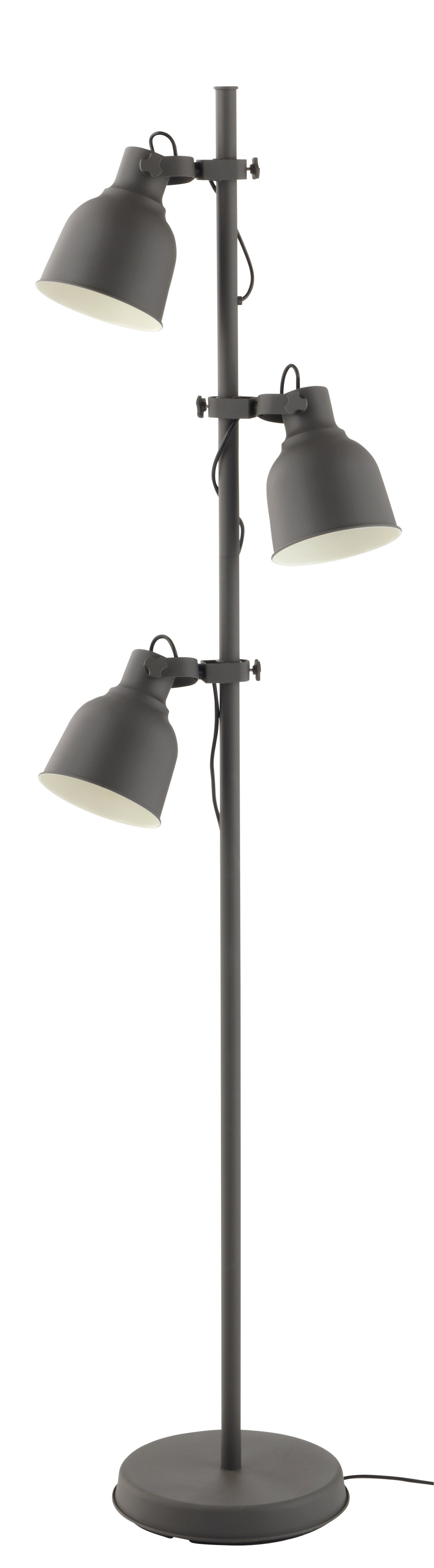 IKEA HEKTAR golvlampa med 3-spot, mörkgrå