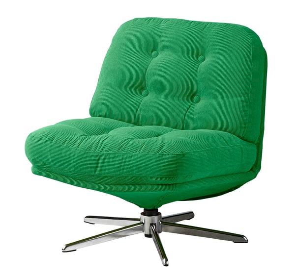 A Kelinge green DYVLINGE swivel easy chair