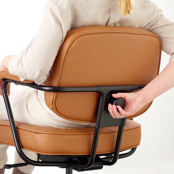 A Grann golden-brown ALEFJÄLL office chair