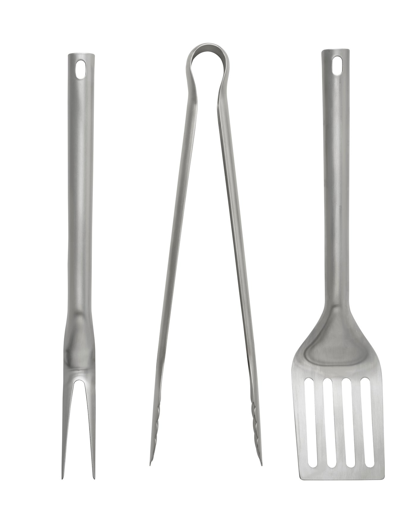 IKEA GRILLTIDER grillredskap, 3 delar, rostfritt stål