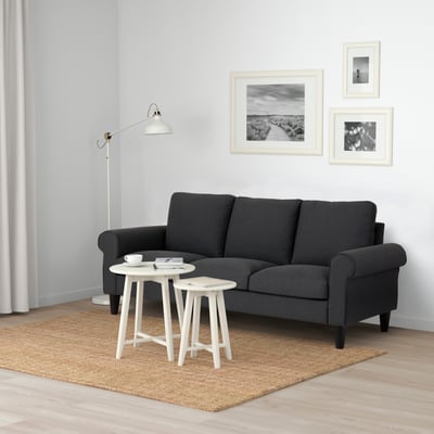 A grey GAMMALBYN 3-seat sofa