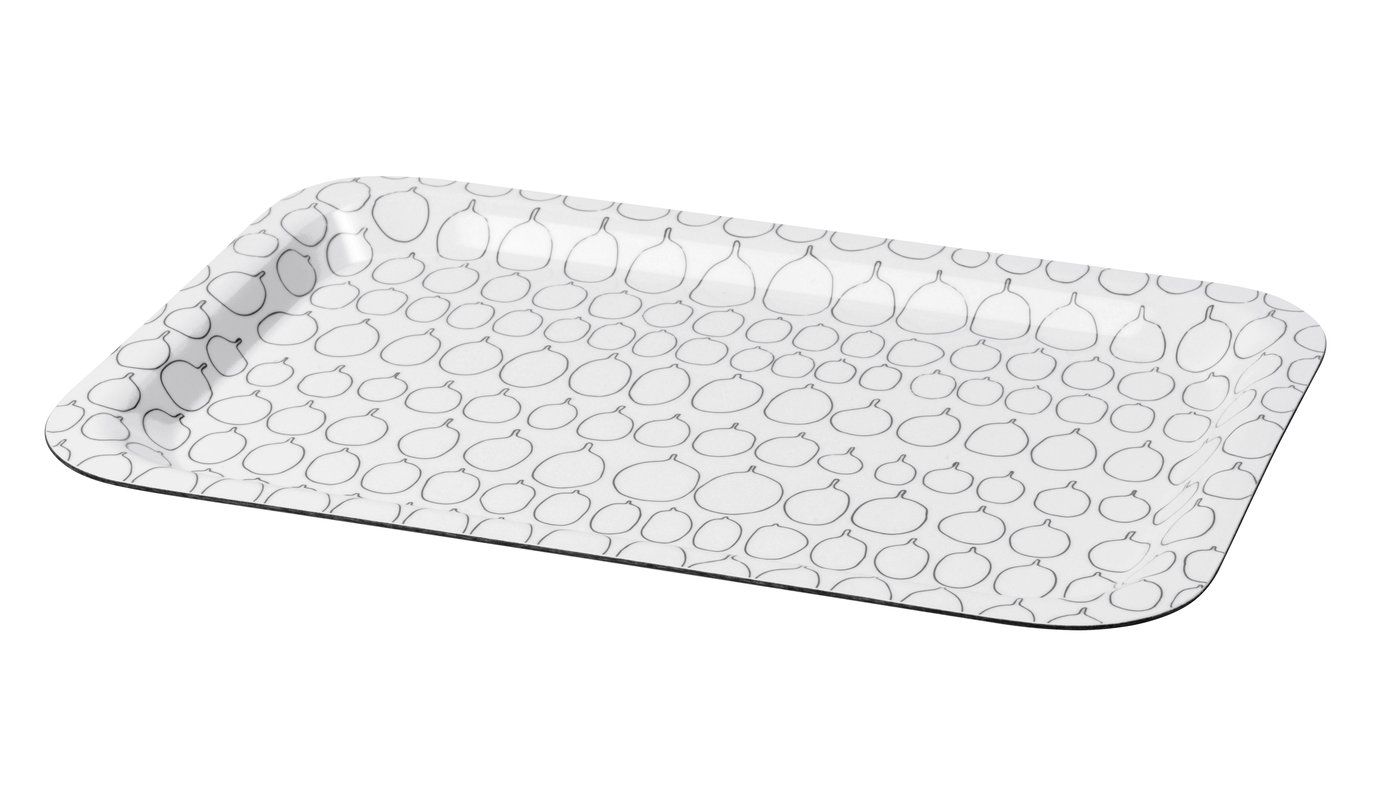 IKEA SAMMANHANG bricka, vit, 28x20 cm