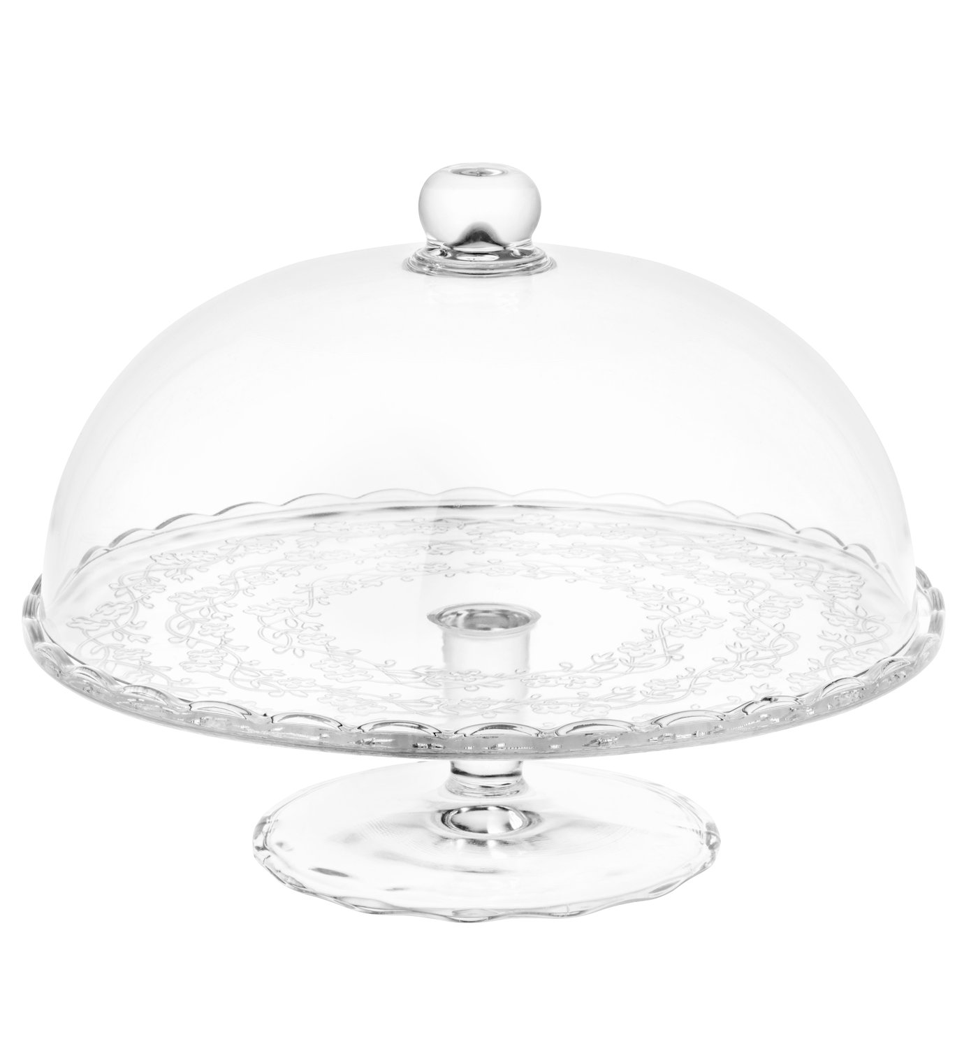 IKEA ARV BRÖLLOP uppläggningsfat med lock, klarglas, 29 cm