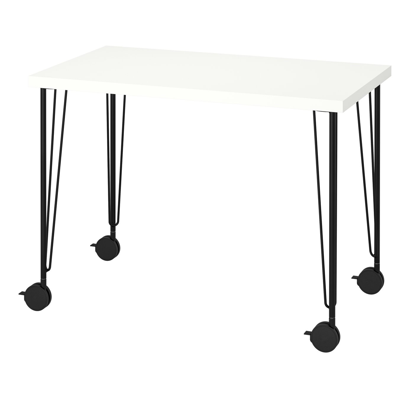 IKEA ANFALLARE / OLOV Schreibtisch Bambus/sch | Preisvergleich