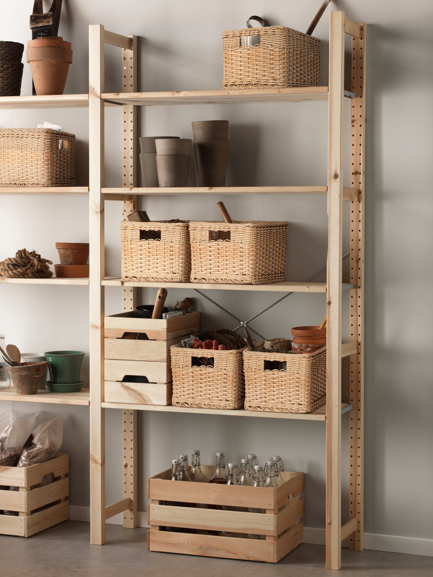 A plastic rattan BEKNA basket