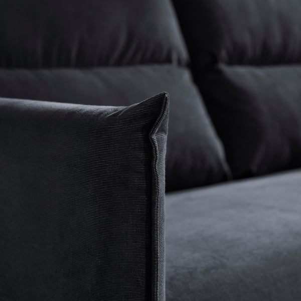 A Saxemara black-blue MANNARP 2-seat sofa
