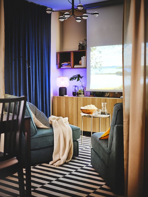 A sophisticated and functional small living space - IKEA