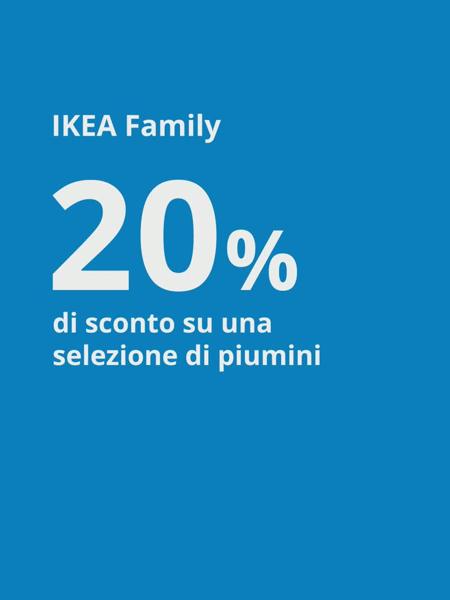 20% di sconto su una selezione di piumini