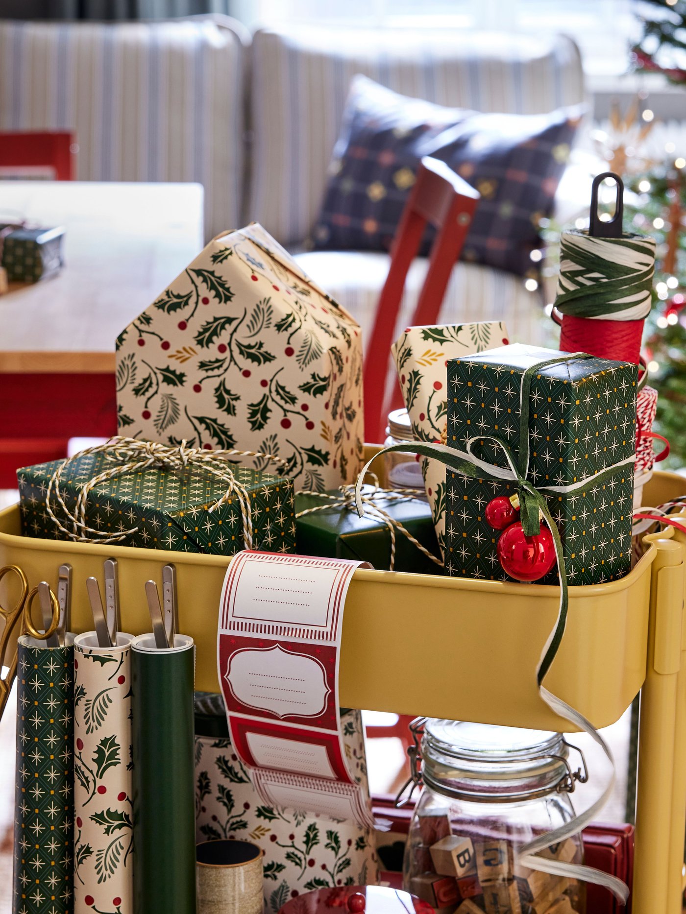 A clear glass KORKEN jar with lid