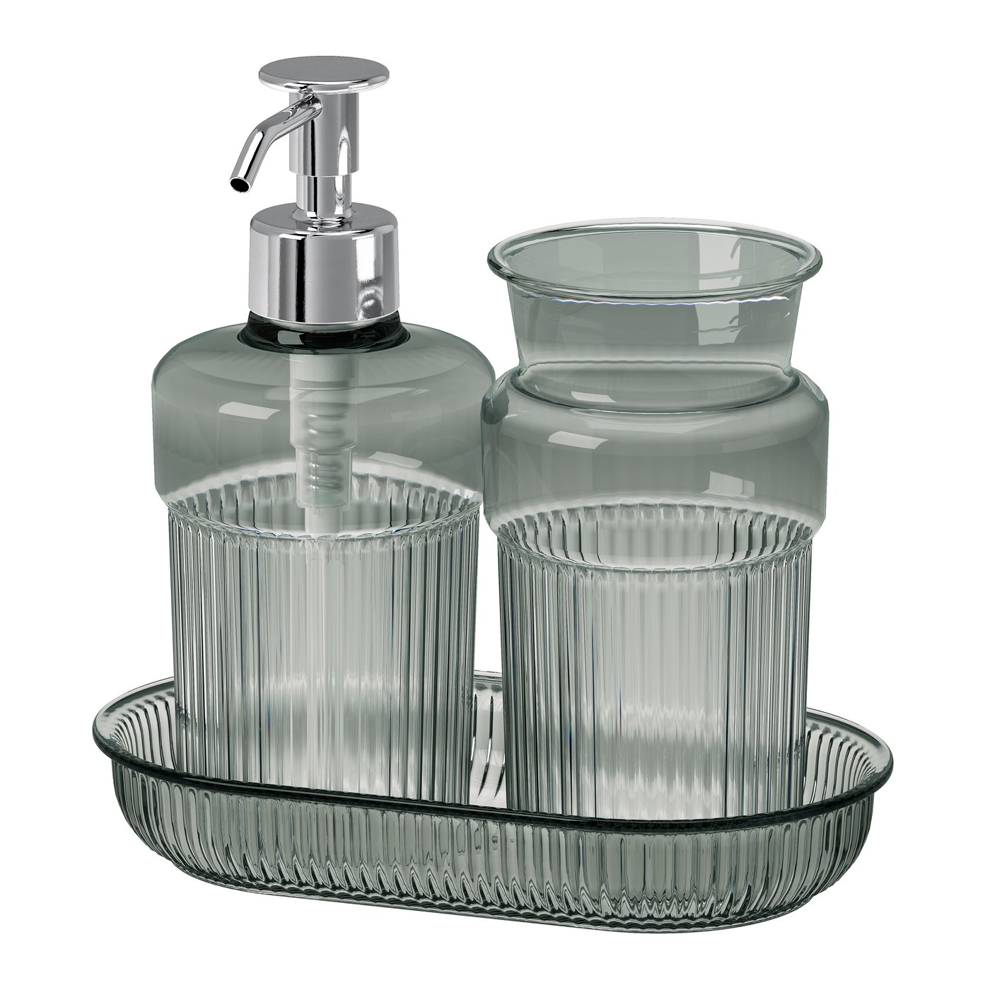 IKEA BROFJÄRDEN badrumsset 3 delar, grå