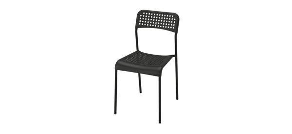 A black ADDE chair